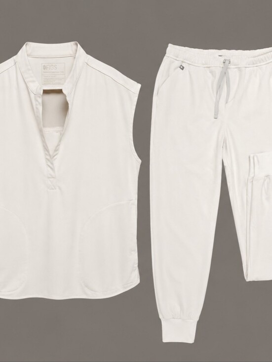 Figs Other - Figs Women's White Drawstring Joggers And Sleevless Scrub Top. Xxl Limited